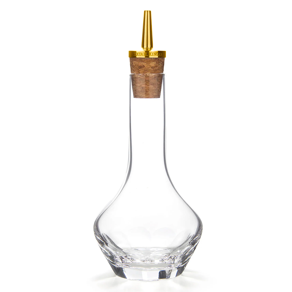 Cocktail Kingdom Beveled Bitters Bottle - Gold Plated Dasher Top