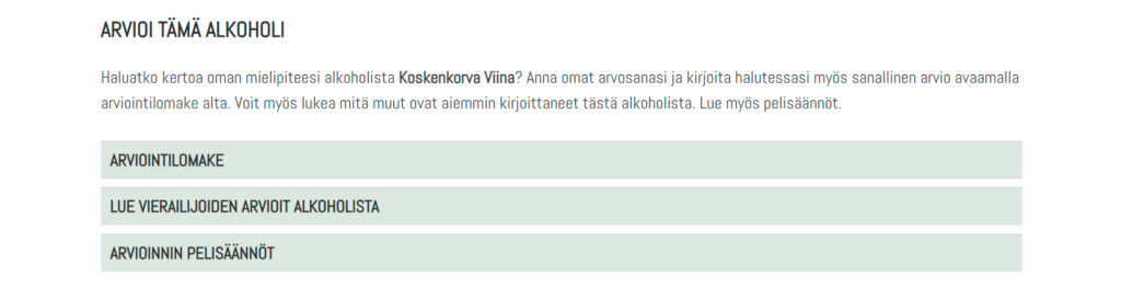 Alkoholin arviointi